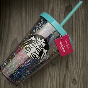Vera Bradley + Starbucks Paisley Tumbler 2017 NEW